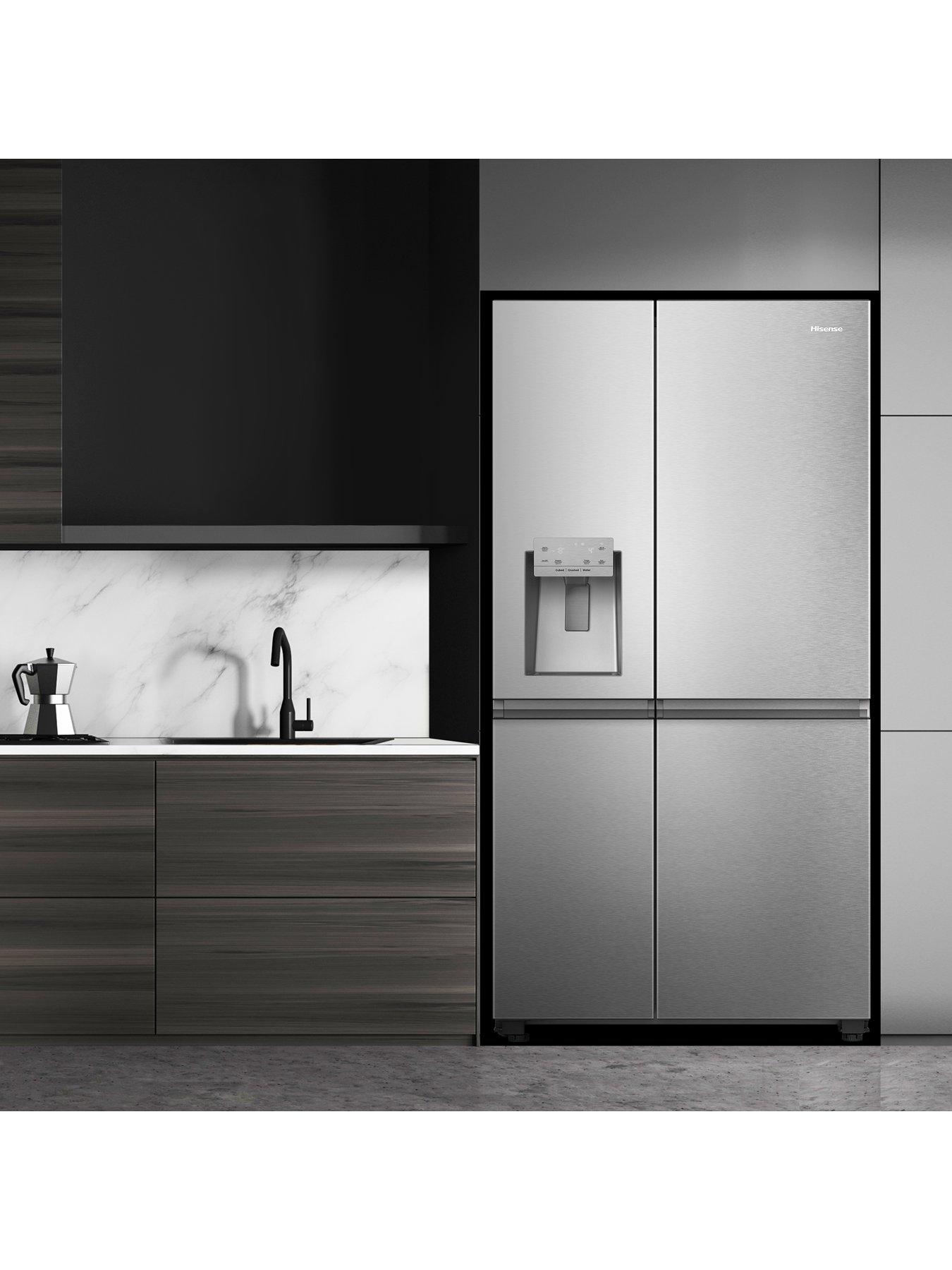  image of hisense-rs818n4iie-pureflat-infinite-series-90cm-wide-side-by-side-american-fridge-freezer-stainless-steel