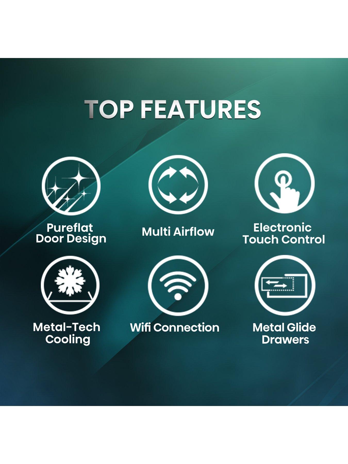  image of hisense-rf815n4sese-pureflat-90cm-french-door-american-fridge-freezer-stainless-steel