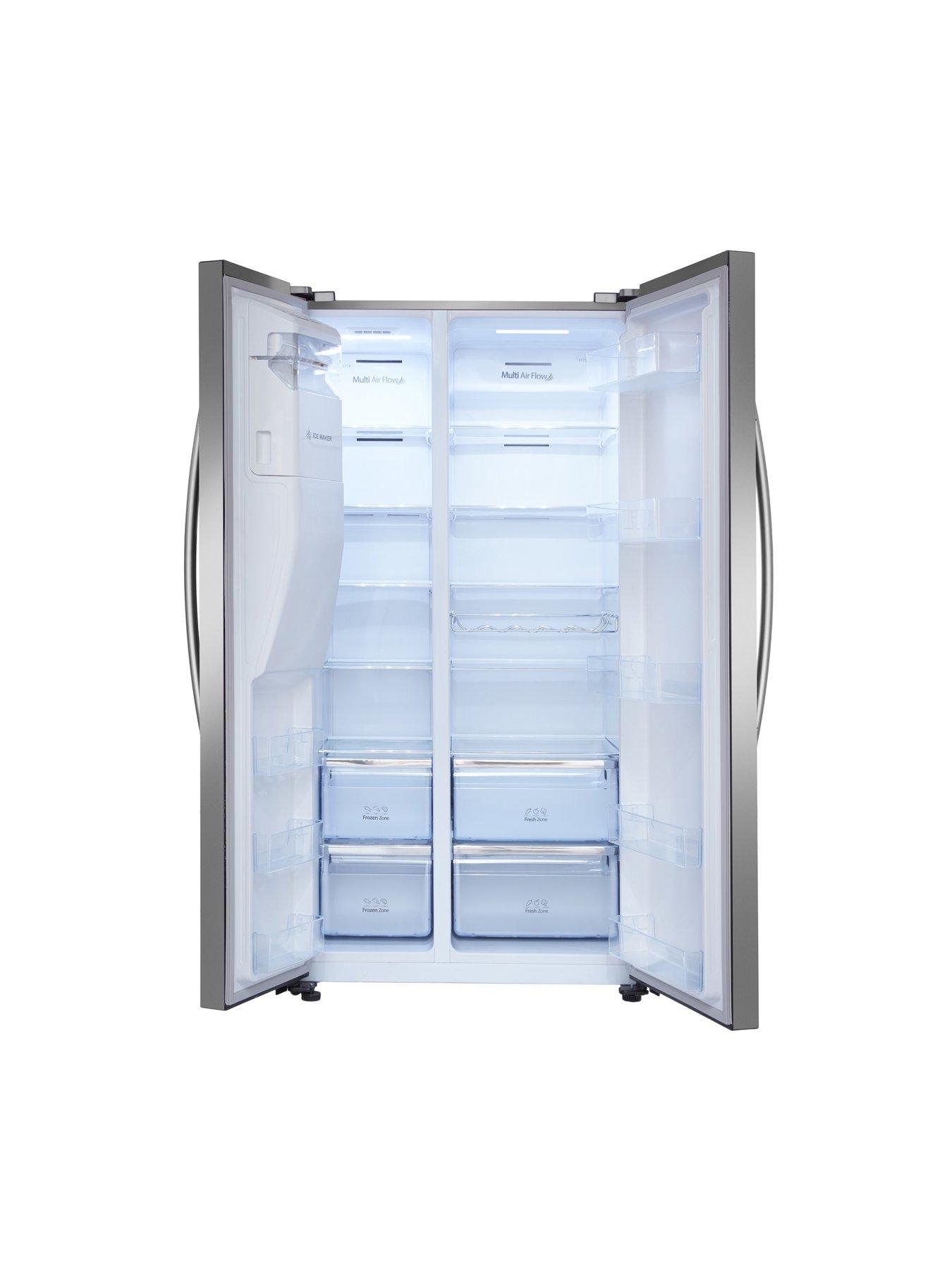  image of hisense-rs694n4ice-90cm-wide-side-by-side-water-and-ice-american-fridge-freezer-stainless-steel