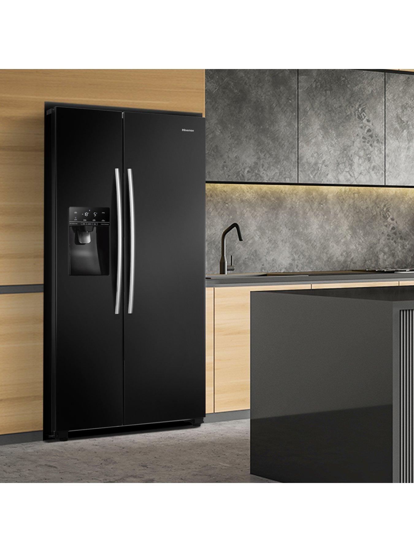  image of hisense-rs694n4ibe-90cm-wide-side-by-side-water-and-ice-american-fridge-freezer-black