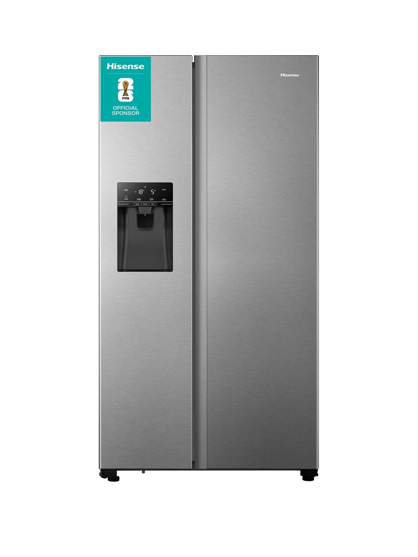 Hisense RS694N4TIE 90cm Wide Side by Side, NonPlumbed Water and Ice
