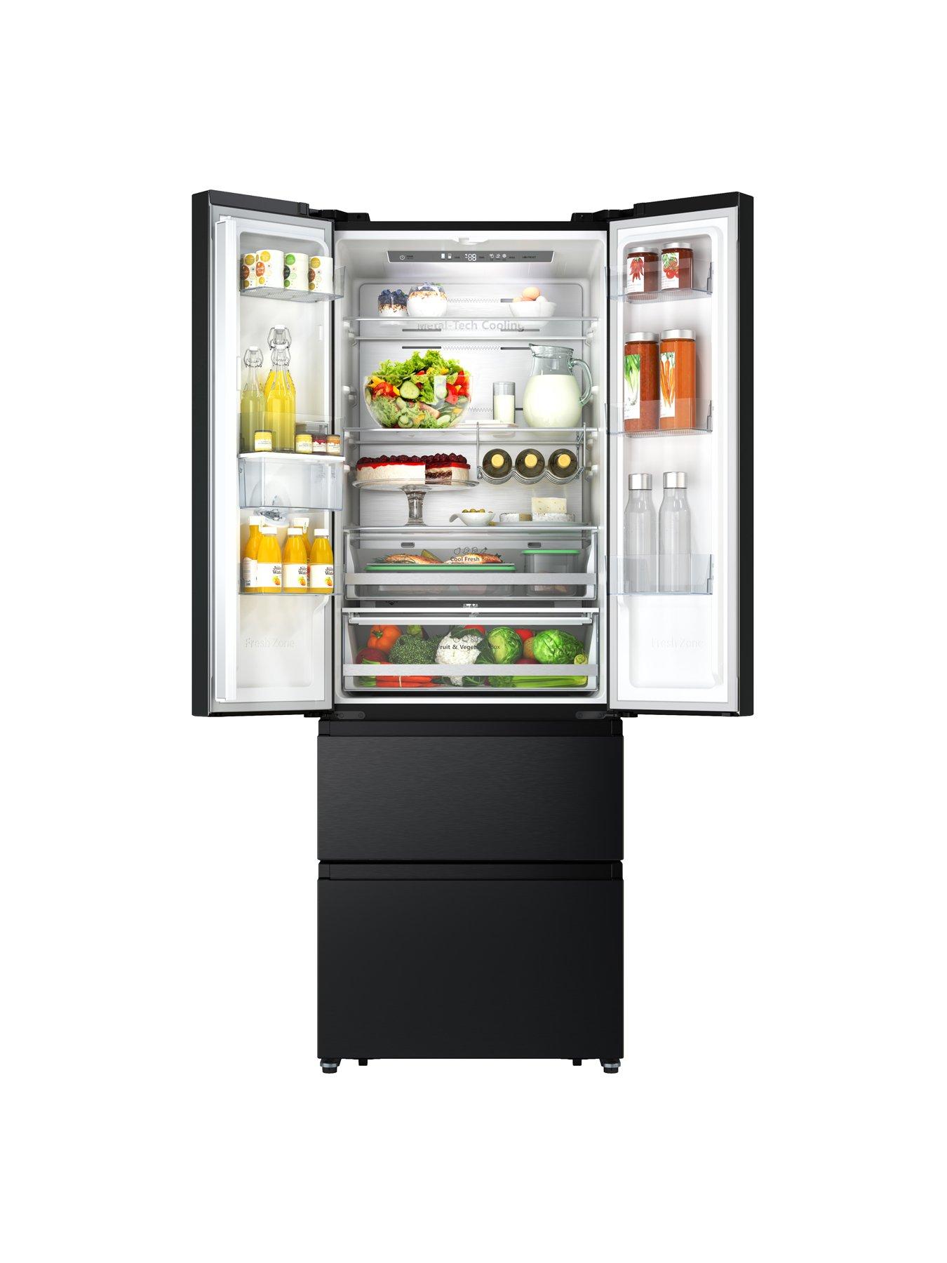  image of hisense-rf632n4wfe-70cm-wide-french-door-american-fridge-freezer-black-stainless-steel