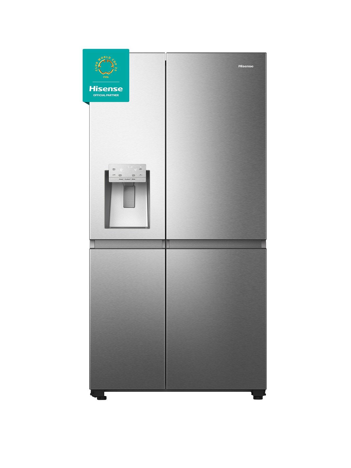  image of hisense-rs818n4tie-pureflat-infinite-series-90cm-wide-side-by-side-american-fridge-freezer-stainless-steel