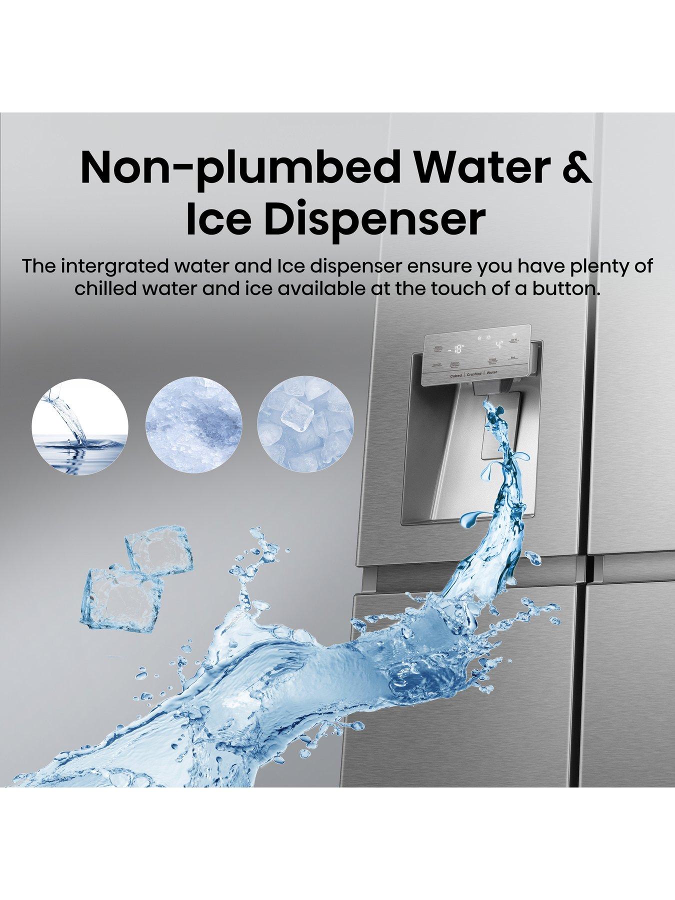  image of hisense-rs818n4tie-pureflat-infinite-series-90cm-wide-side-by-side-american-fridge-freezer-stainless-steel