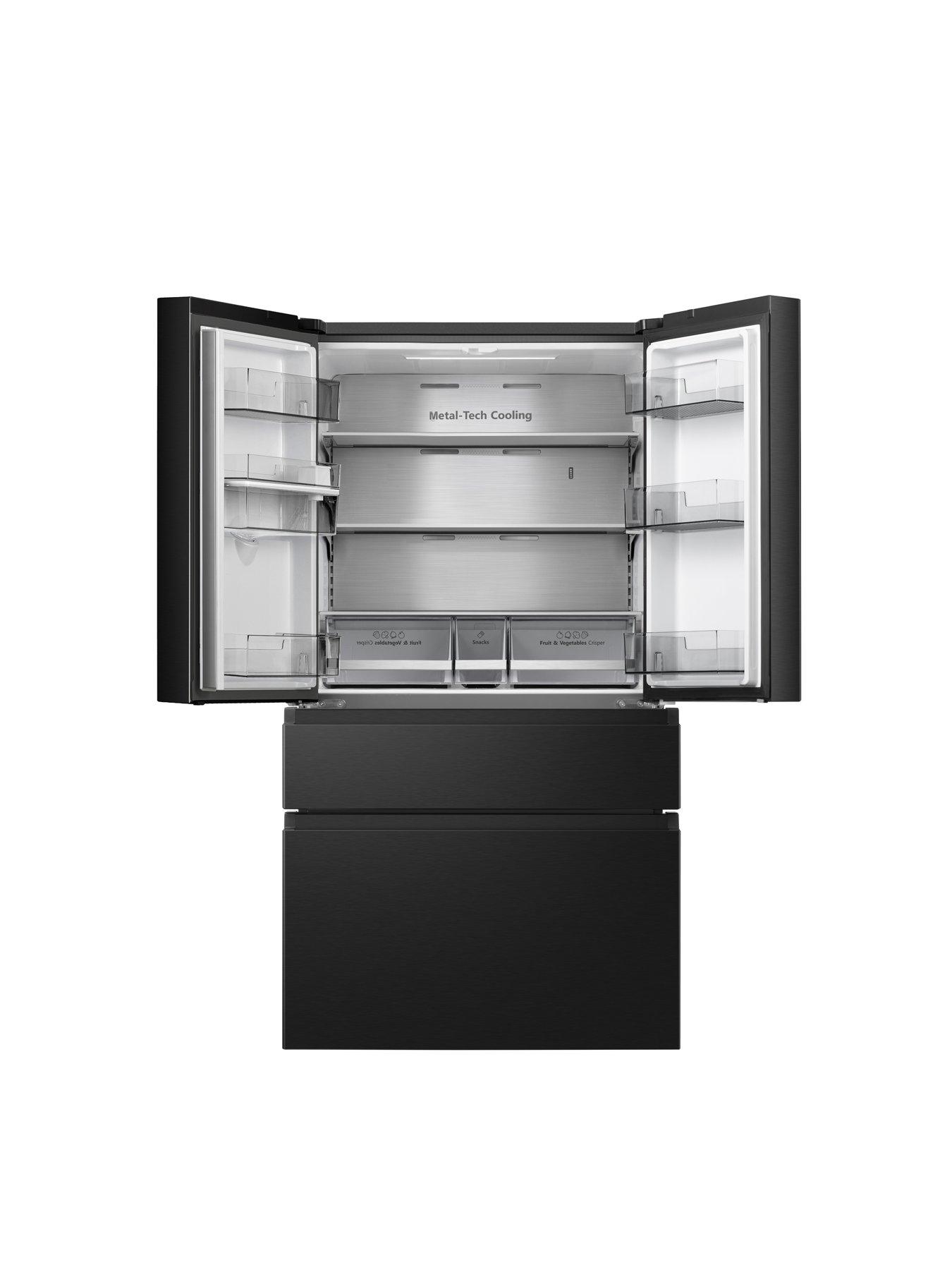  image of hisense-rf749n4swfe-pureflat-90cm-french-door-american-fridge-freezer-black-stainless-steel