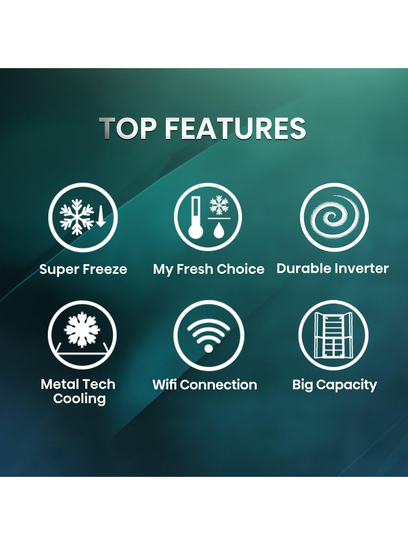  image of hisense-rq758n4sase-pureflat-90cm-cross-door-american-fridge-freezer-stainless-steel