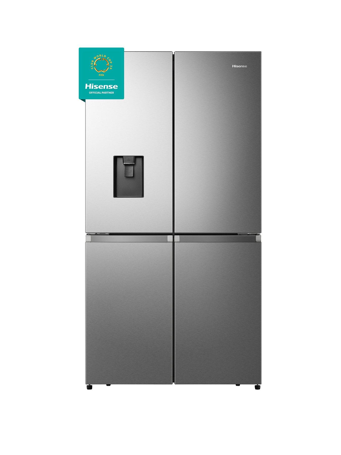 Hisense RQ758N4SWSE Pureflat 90cm Cross Door, American Fridge Freezer - Stainless Steel