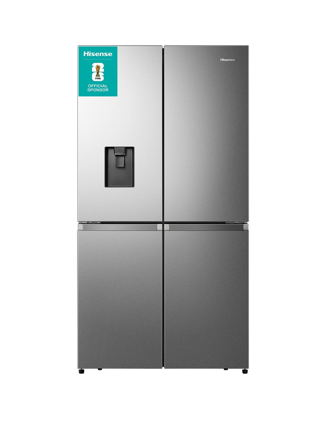 Hisense RQ758N4SWSE Pureflat 90cm Cross Door, American Fridge Freezer - Stainless Steel