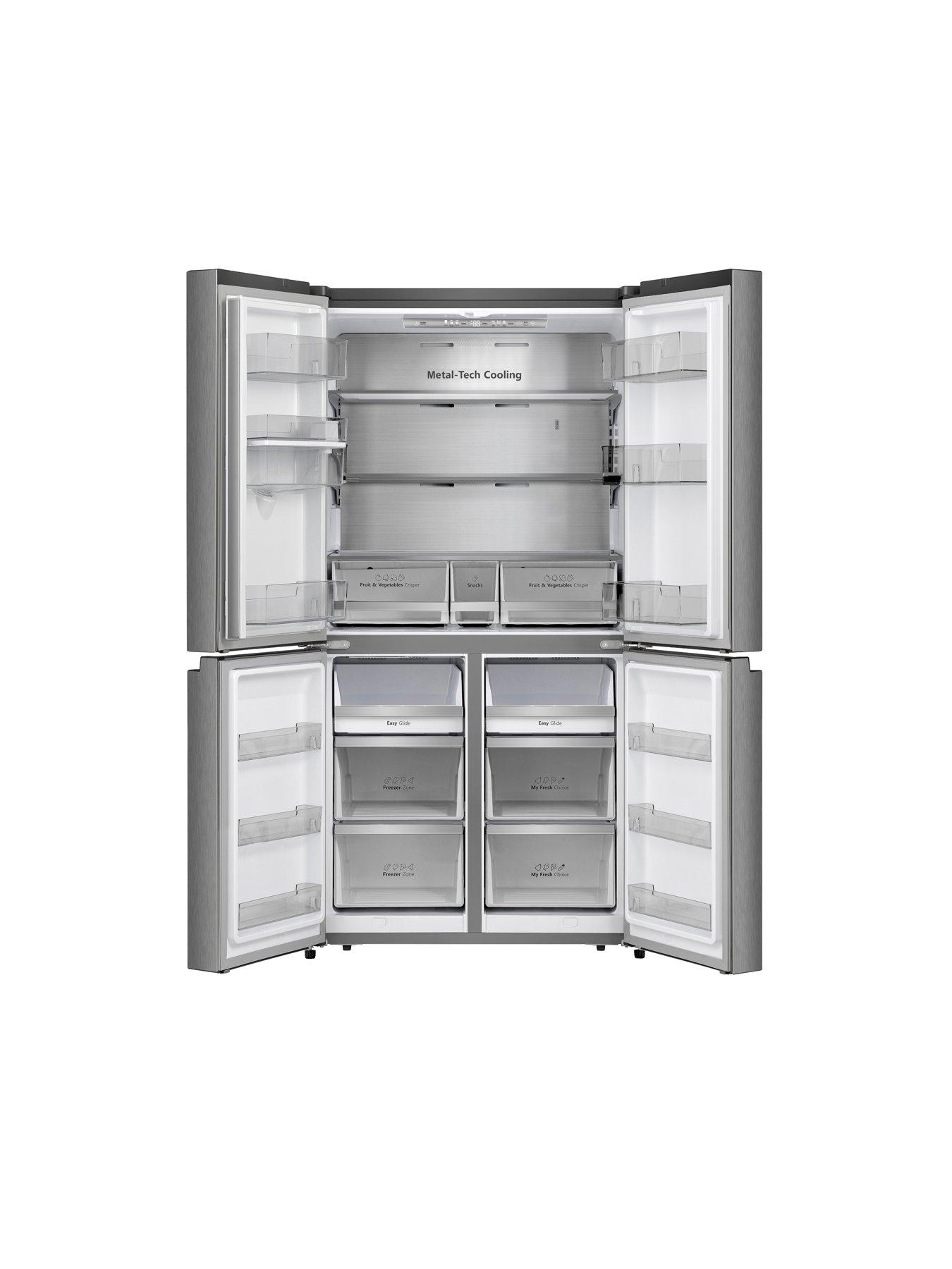  image of hisense-rq758n4swse-pureflat-90cm-cross-door-american-fridge-freezer-stainless-steel