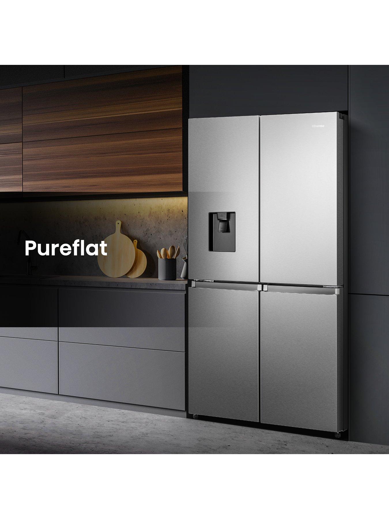  image of hisense-rq758n4swse-pureflat-90cm-cross-door-american-fridge-freezer-stainless-steel