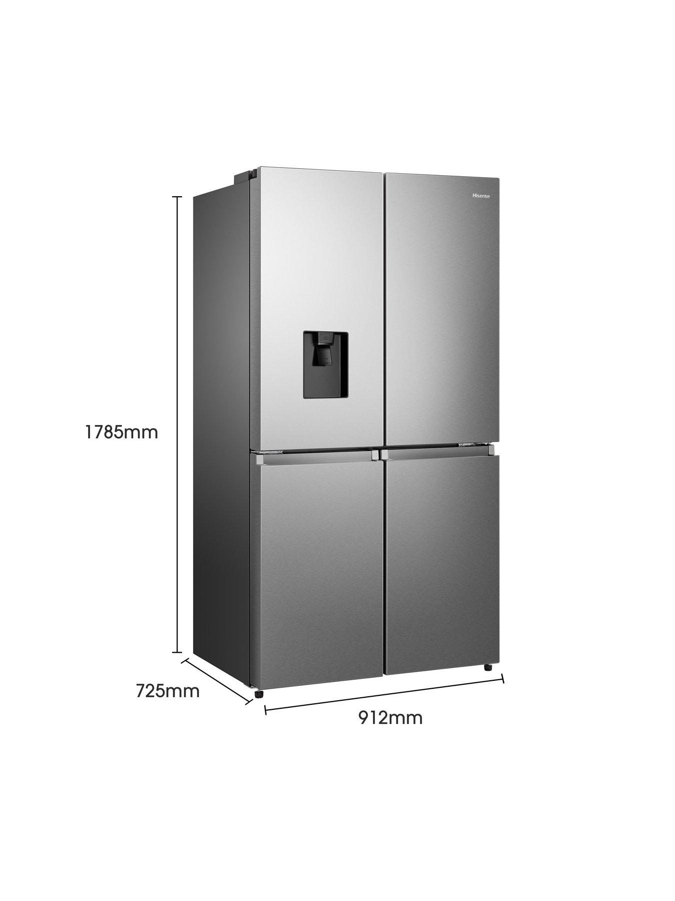  image of hisense-rq758n4swse-pureflat-90cm-cross-door-american-fridge-freezer-stainless-steel