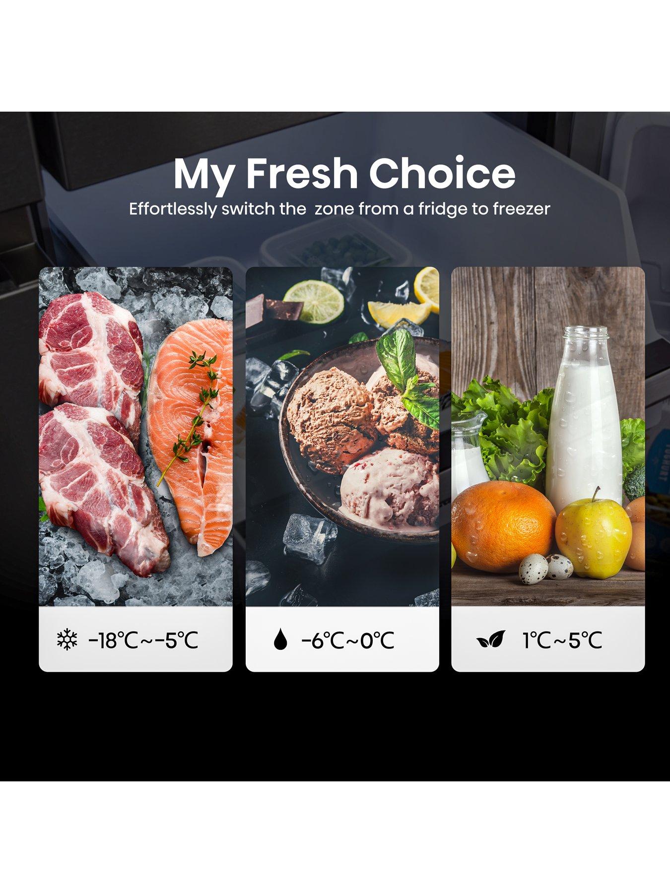  image of hisense-rq758n4swfe-pureflat-90cm-cross-door-american-fridge-freezer-black-stainless-steel