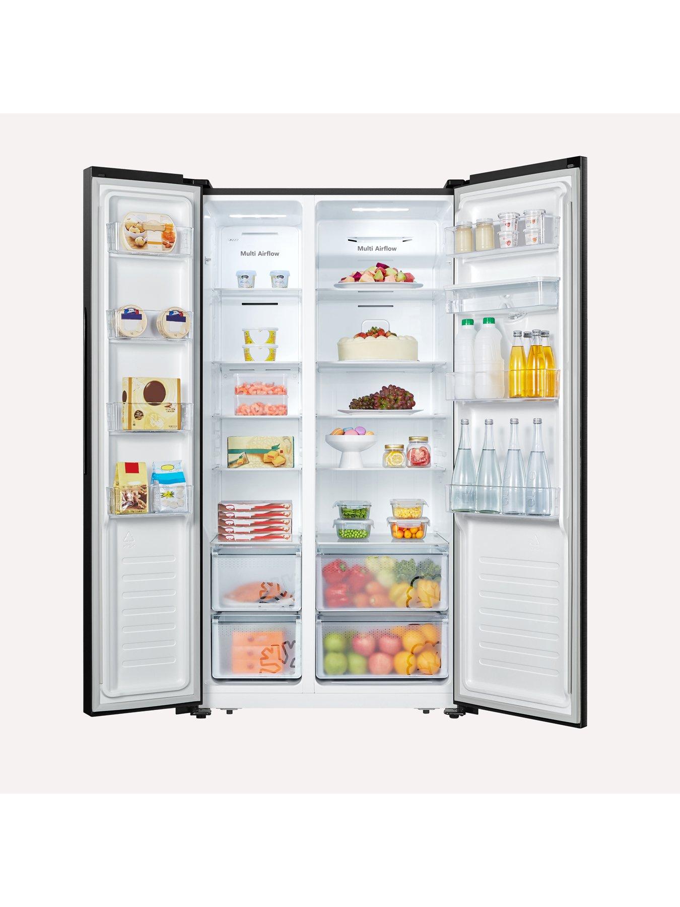 Image 3 of 7 of Fridgemaster MS91520DEB 90cm Wide Side by Side, American Fridge Freezer - Black