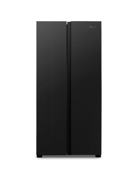 fridgemaster-ms83430eb-80cm-wide-side-by-side-american-fridge-freezer-black
