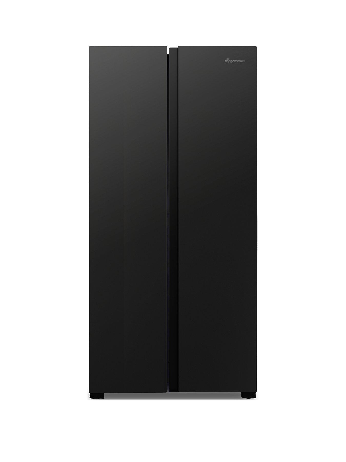 fridgemaster-ms83430eb-80cm-wide-side-by-side-american-fridge-freezer-black