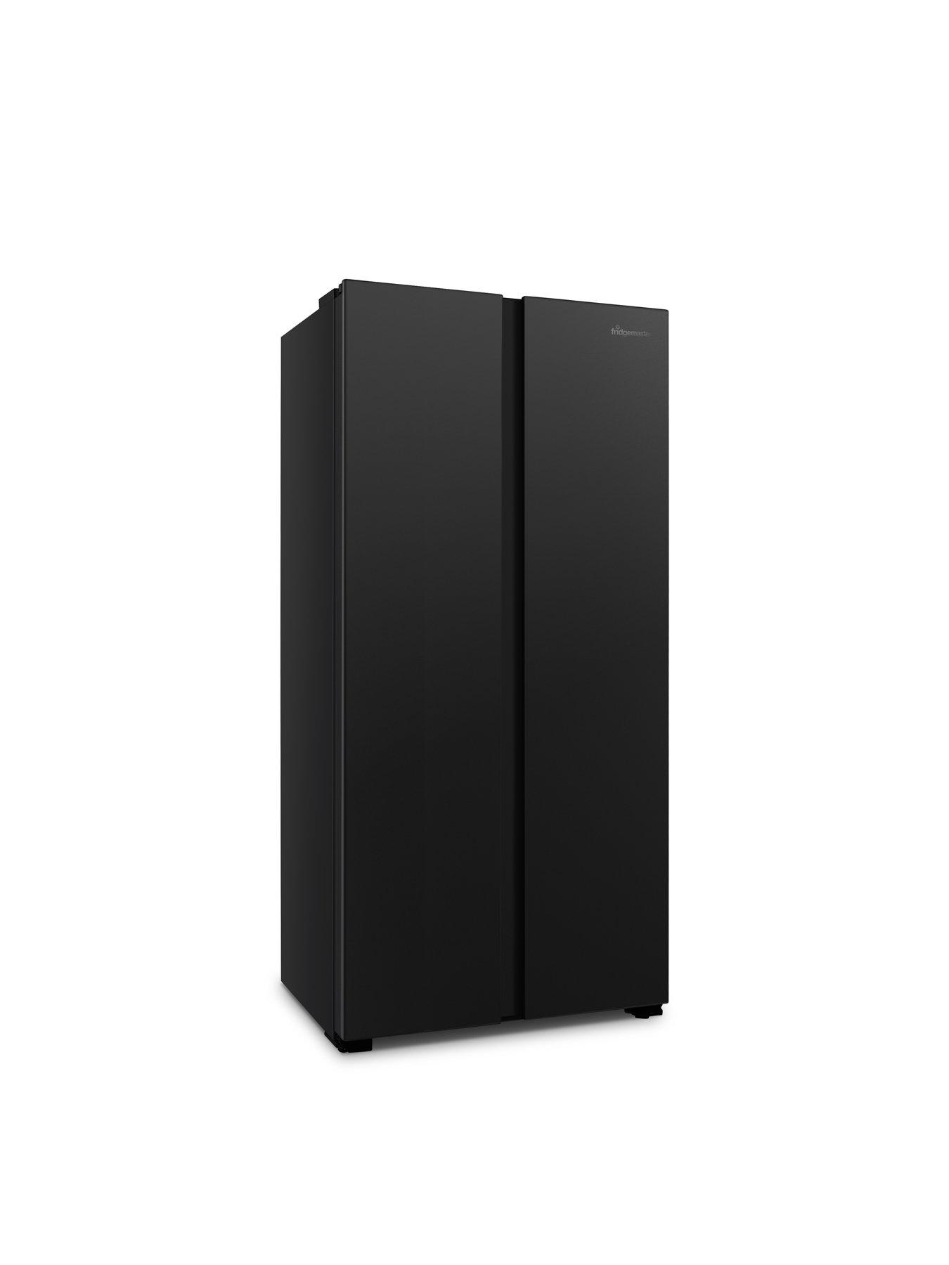 Fridgemaster MS83430EB 80cm Wide Side by Side, American Fridge Freezer - Black