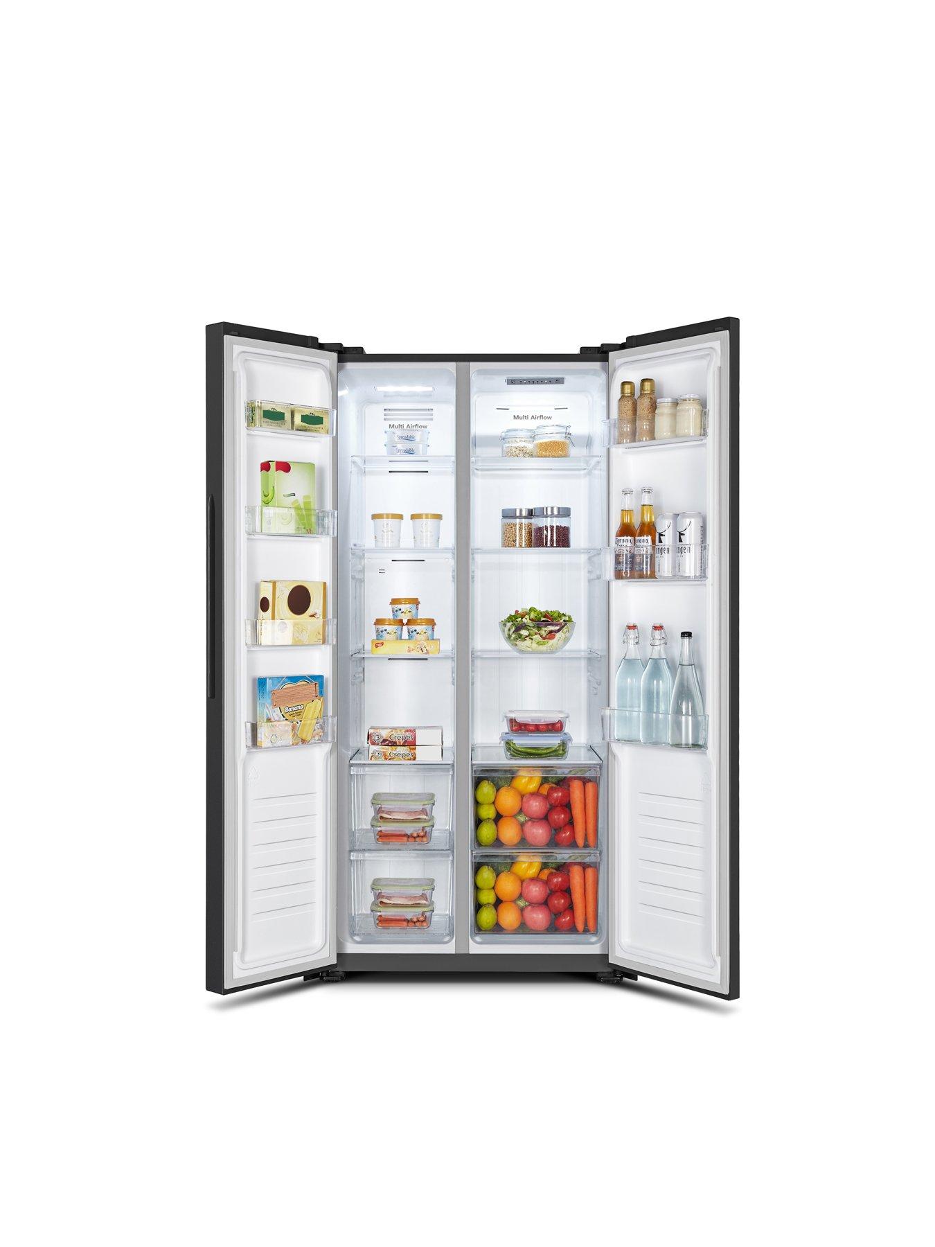 Image 3 of 5 of Fridgemaster MS83430EB 80cm Wide Side by Side, American Fridge Freezer - Black