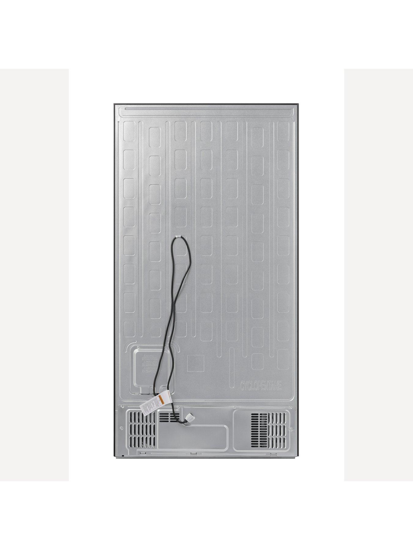  image of fridgemaster-ms91520des-90cm-wide-side-by-side-american-style-fridge-freezer-silver