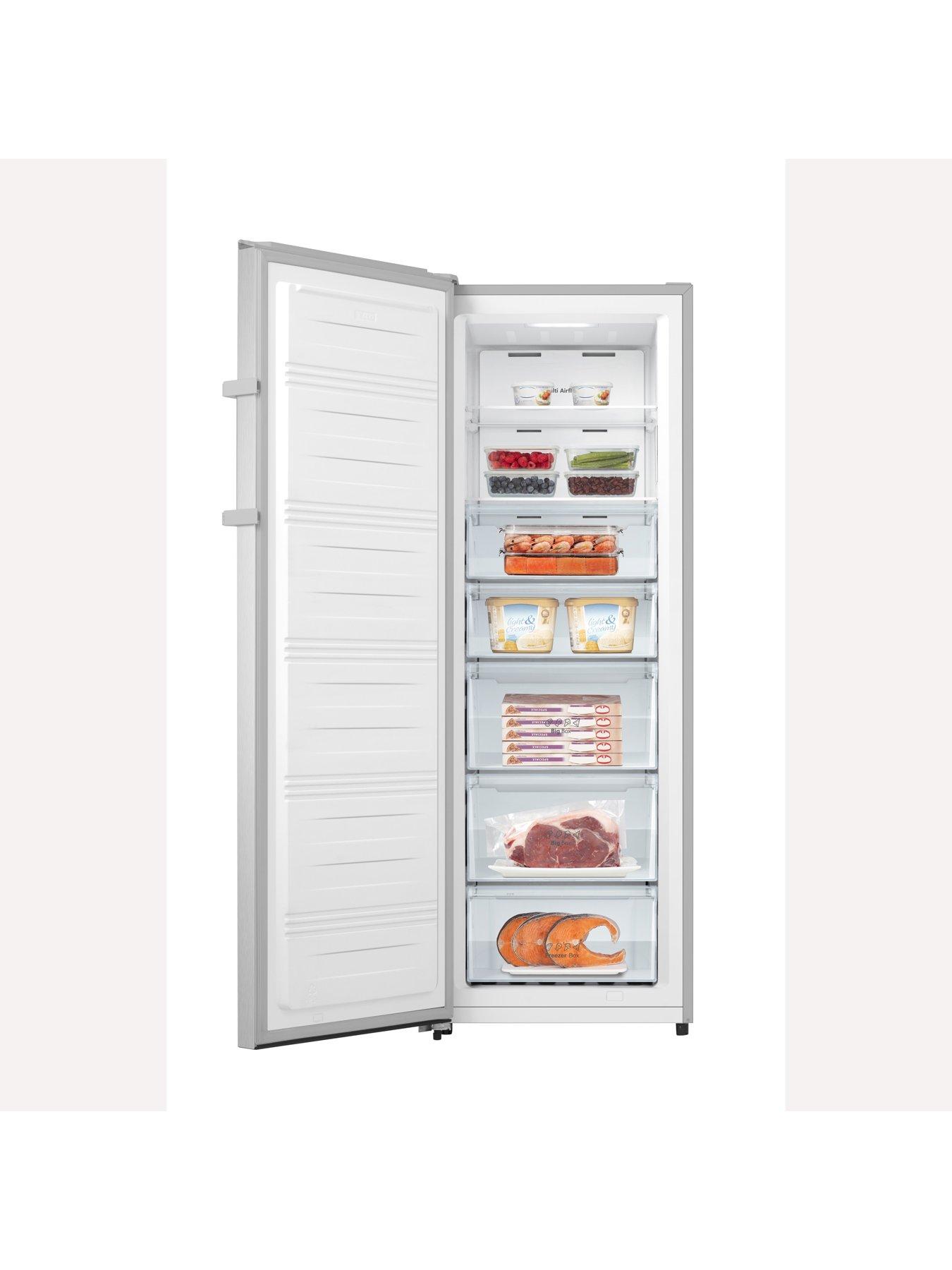  image of hisense-fv298n4ace-60cm-wide-freestanding-fridge-freezer-stainless-steel