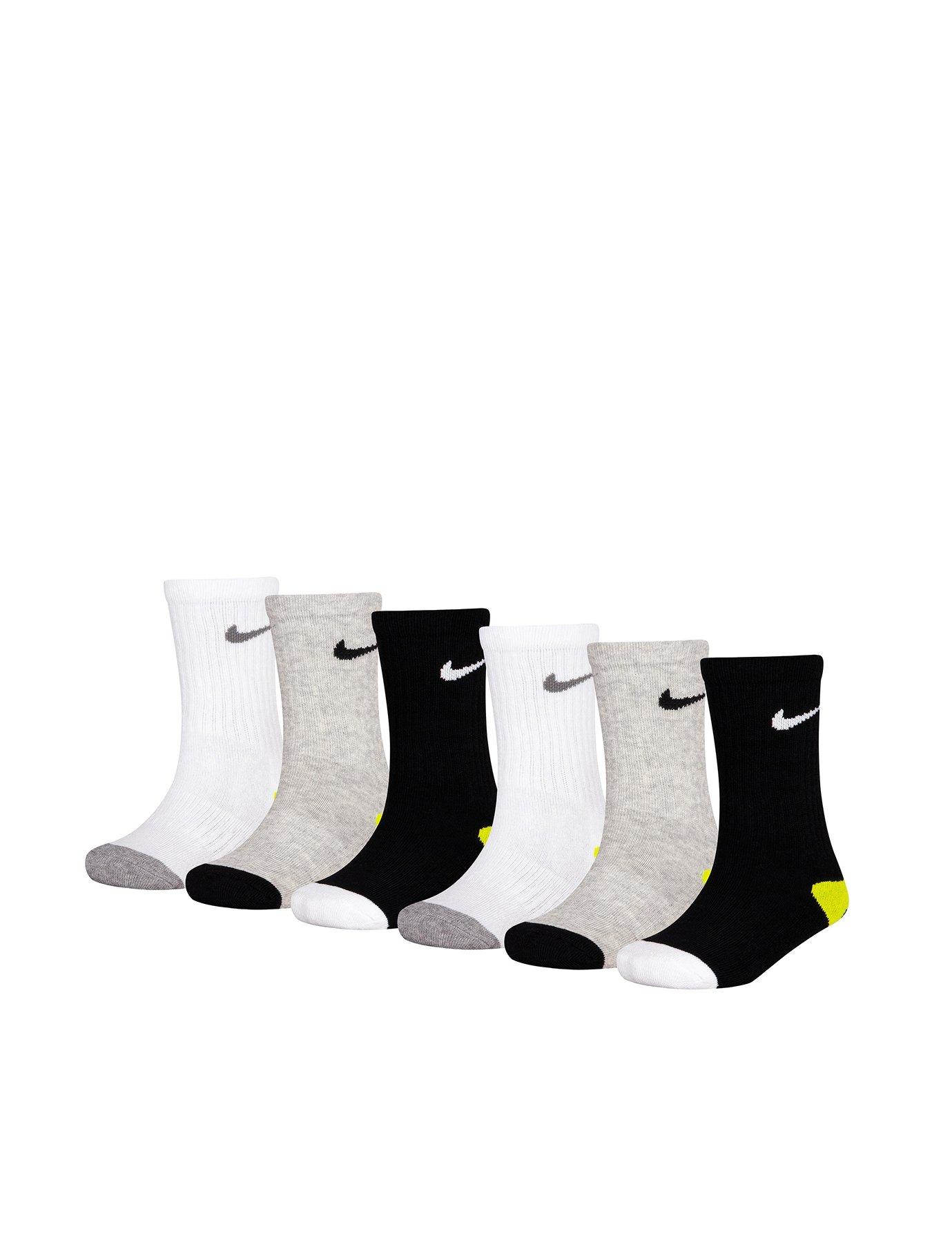 Nike Younger Boys 6Pk Nike Smiley Crew Sock