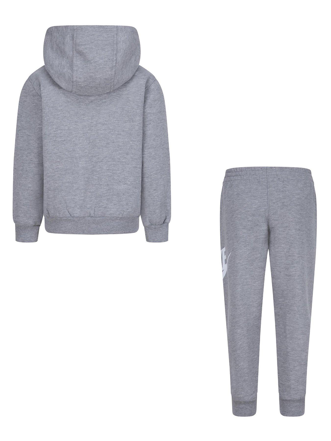 Nike fleece tracksuit set in grey online