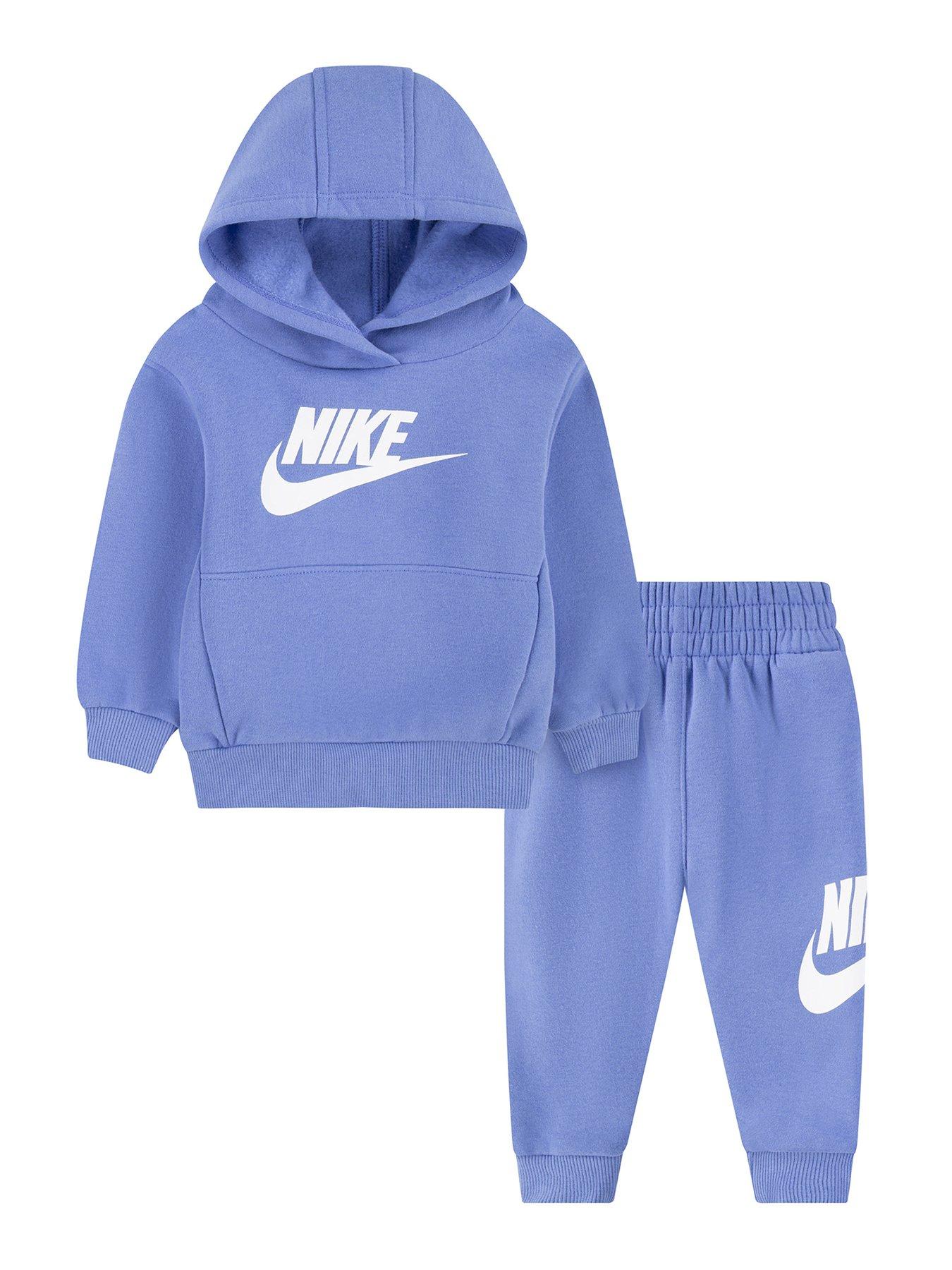 Nike KIDS Solid Color Fleeced Cotton Hoodie and Joggers Set girls - Glamood  Outlet