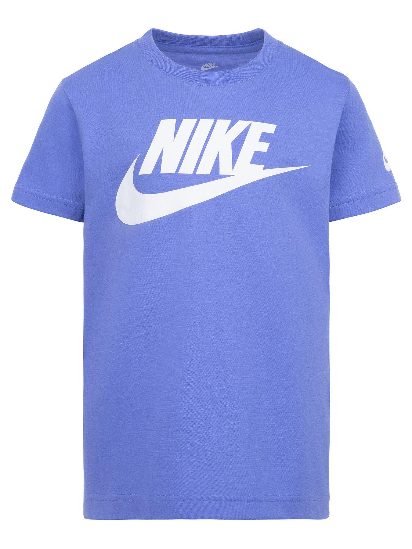 Kids Boys Futura Evergreen Shorts Sleeve T Shirt Light Blue