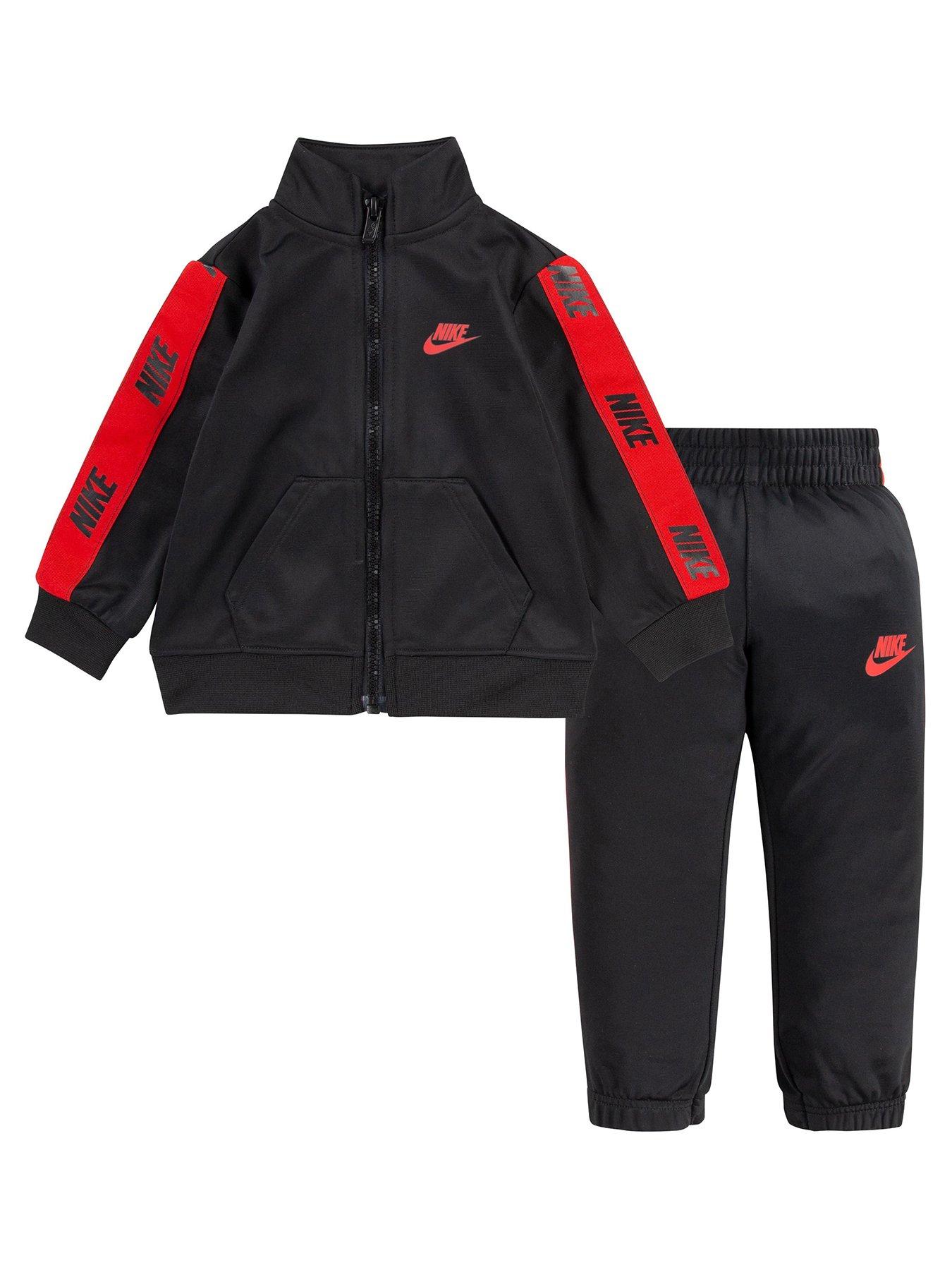 Boys red store nike tracksuit