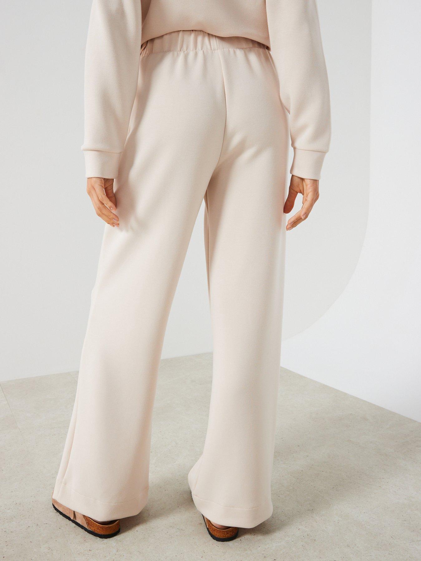 Mango Wideleg trousers with elastic waist | littlewoods.com