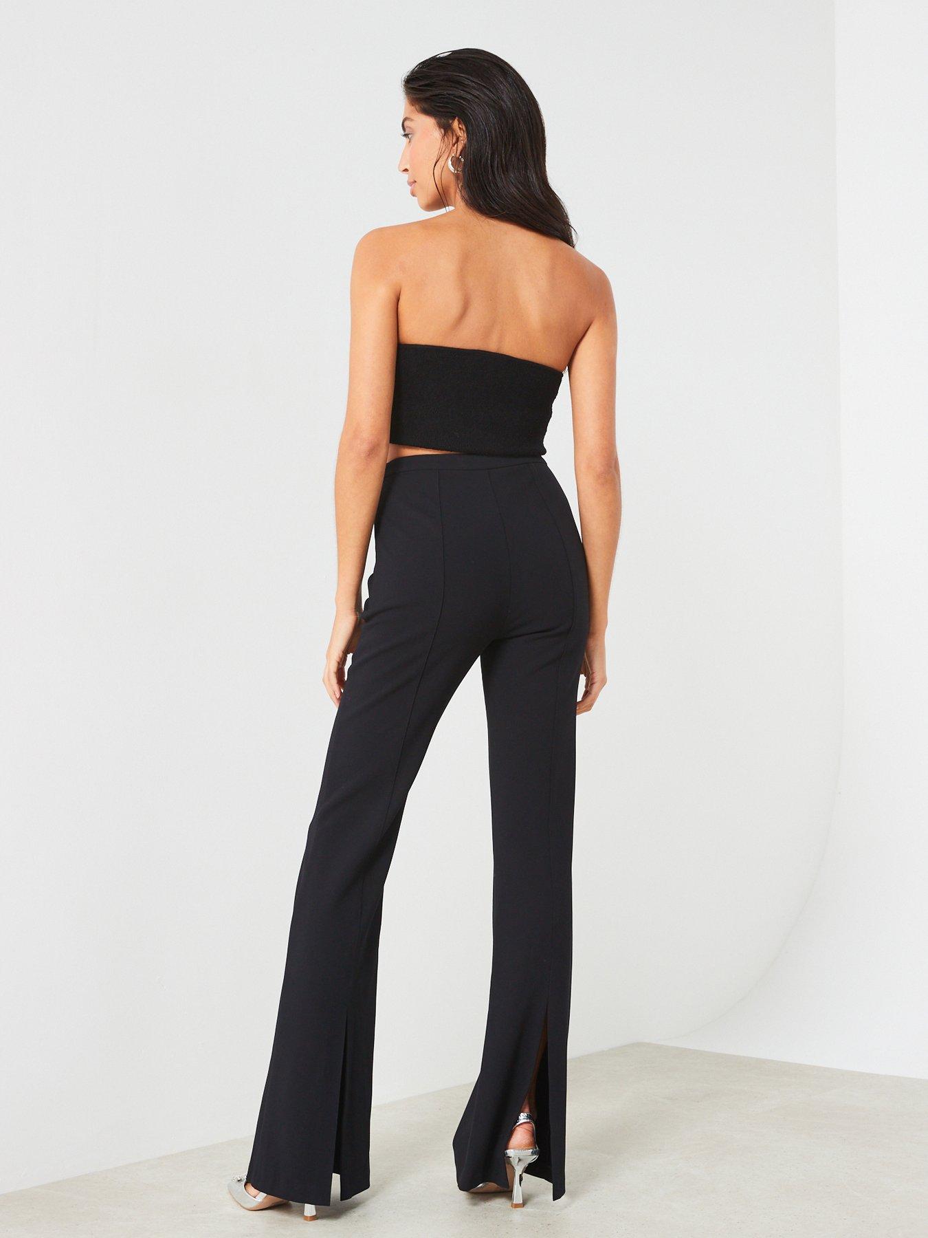 undefined Black Flared Trousers
