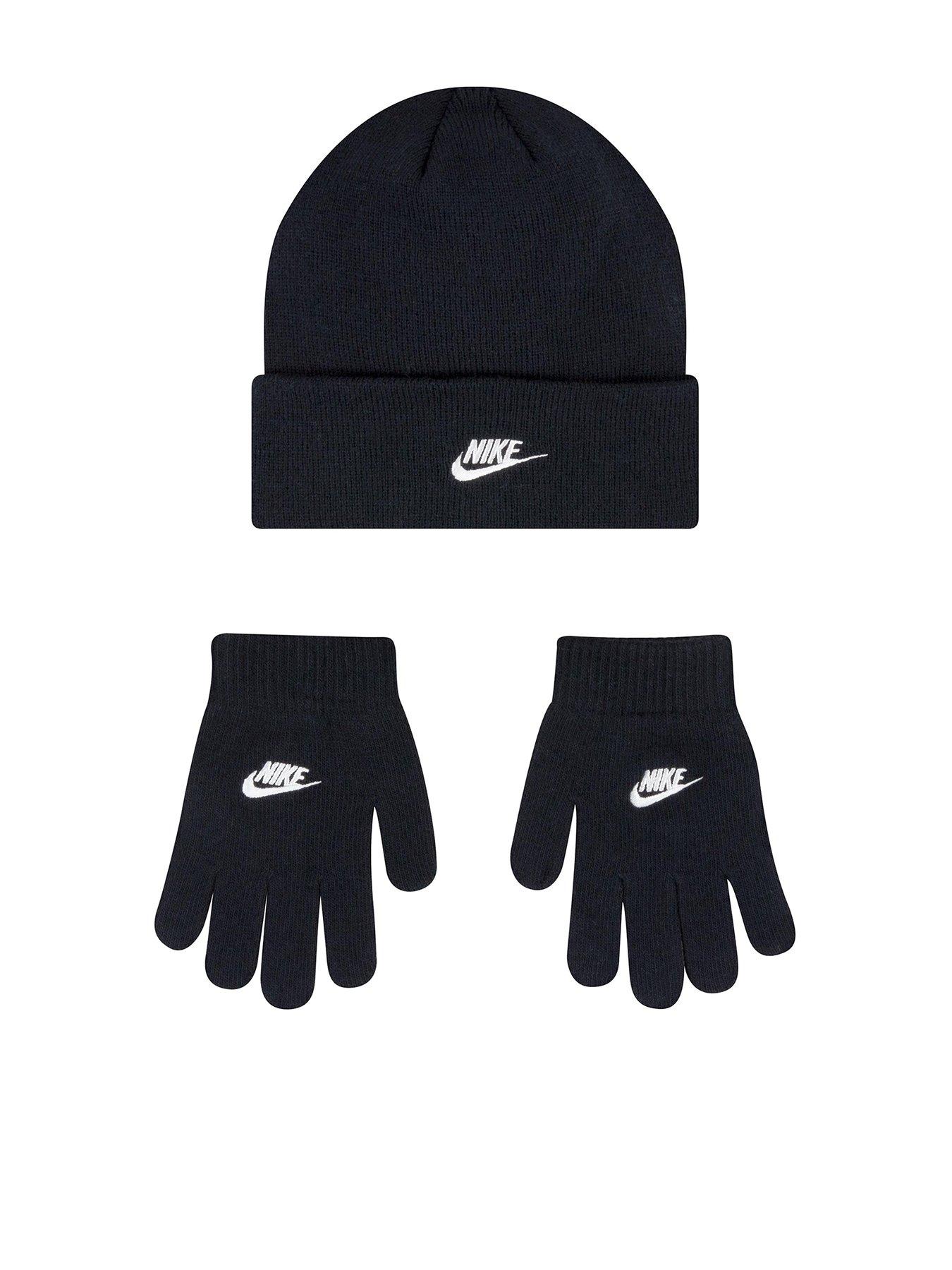 Nike Younger Boys Club Beanie and Glove Set - Black