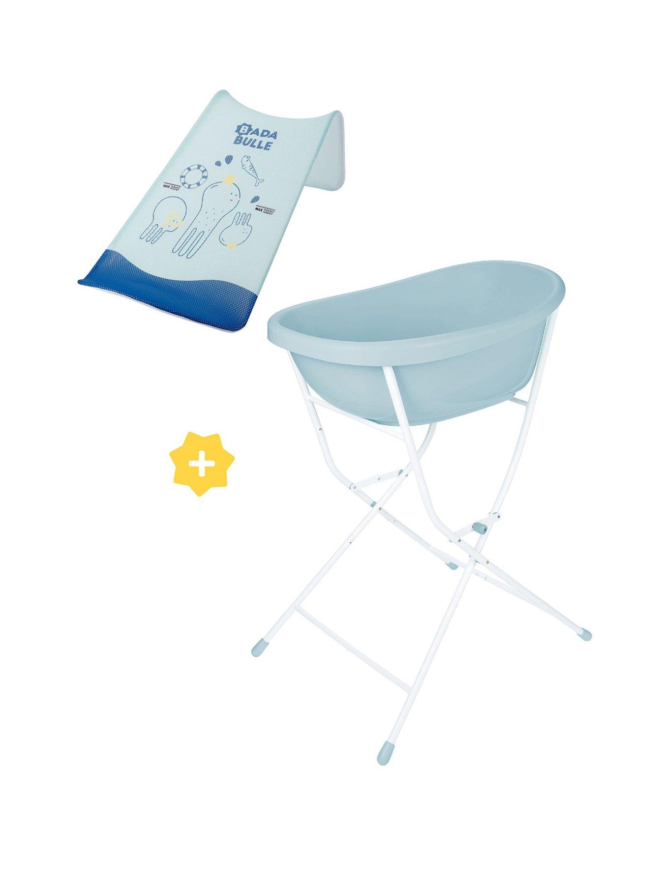 Babymoov Newborn Baby/Toddler Bath and Support Starter Kit 3 Piece Bundle- Blue