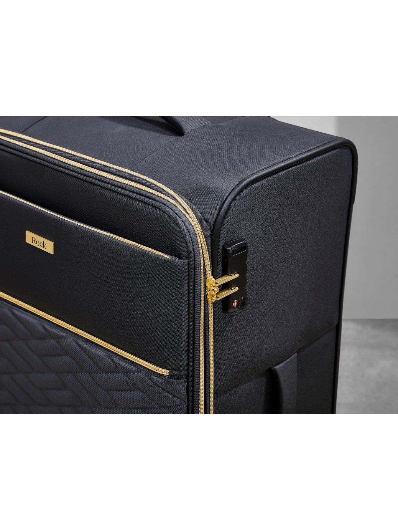  image of rock-luggage-sloane-softshell-8-wheel-expander-with-tsa-lock-medium-suitcase