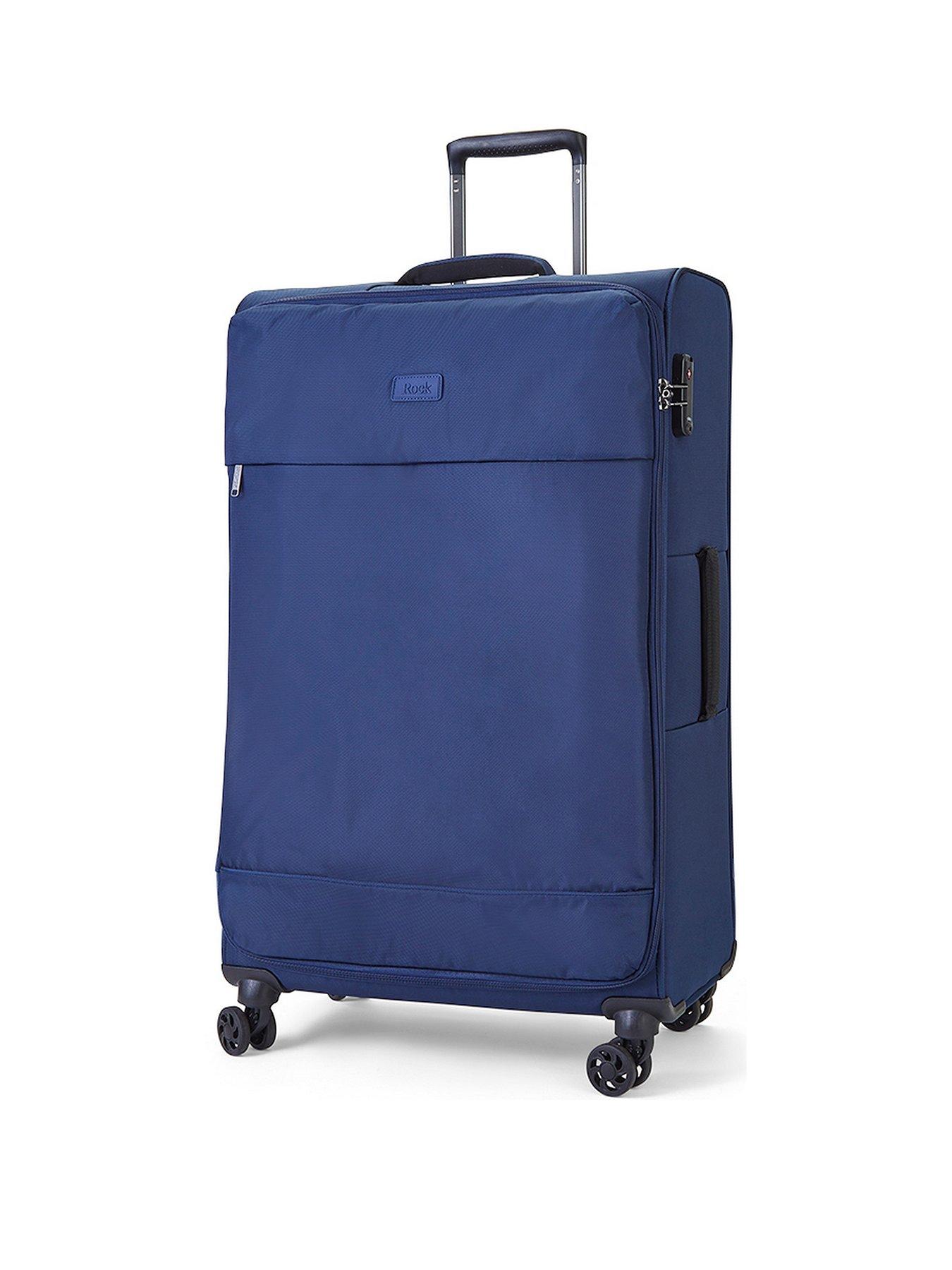 undefined Paris 8 Wheel Softshell Lightweight Large Suitcase With Lock -Navy