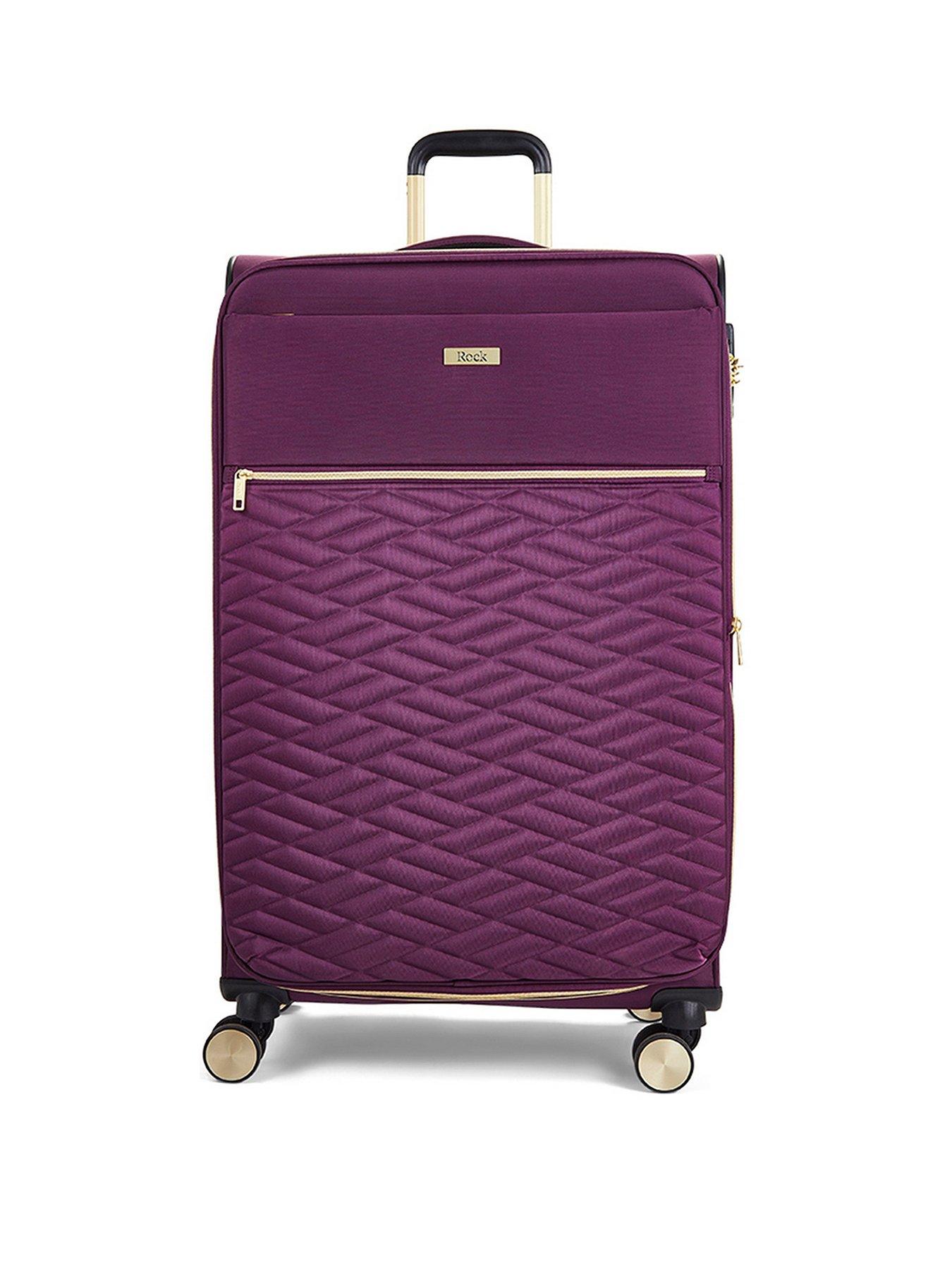  image of rock-luggage-sloane-softshell-8-wheel-expander-with-tsa-lock-large-suitcase