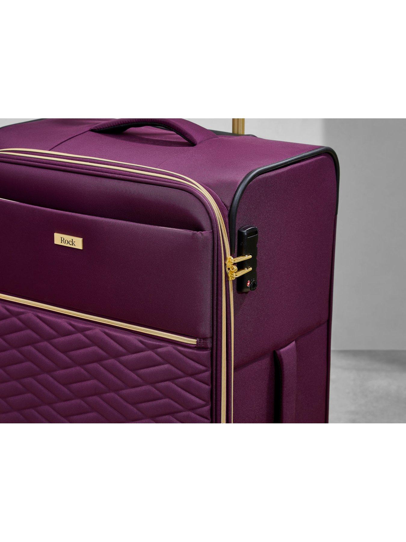 image of rock-luggage-sloane-softshell-8-wheel-expander-with-tsa-lock-large-suitcase