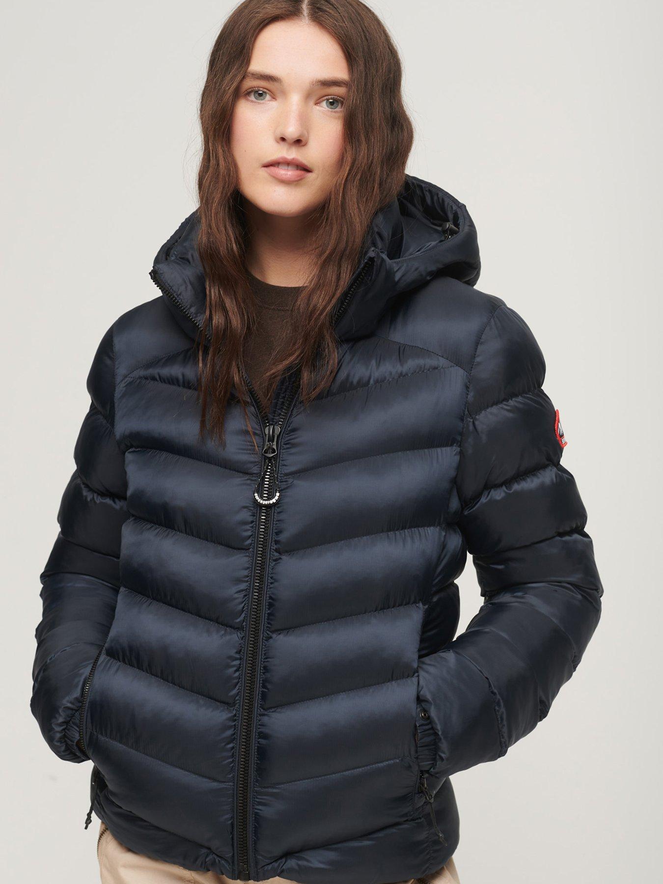 Superdry Hooded Fuji Padded Jacket - Navy | littlewoods.com