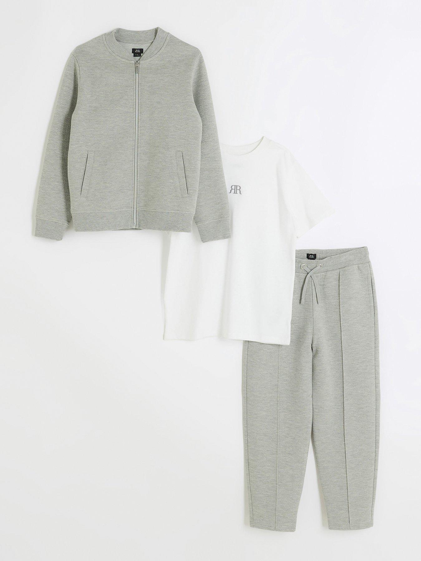 River Island Girls Sweatshirt And Joggers Set - Grey