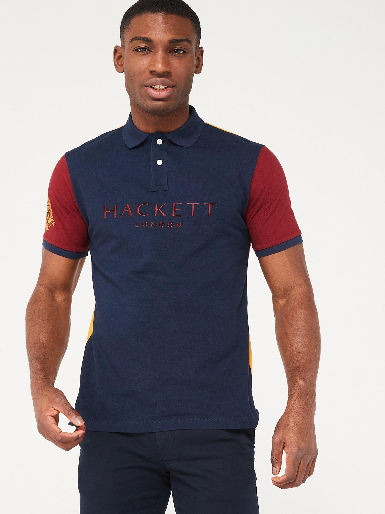 Hackett Regular Fit Multi Panel Polo Shirt littlewoods