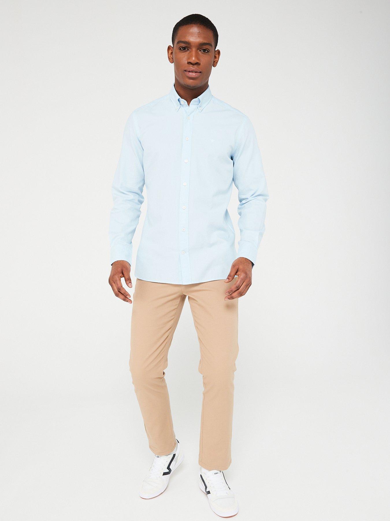 Hackett Garmet Dyed Slim Fit Long Sleeve Oxford Shirt