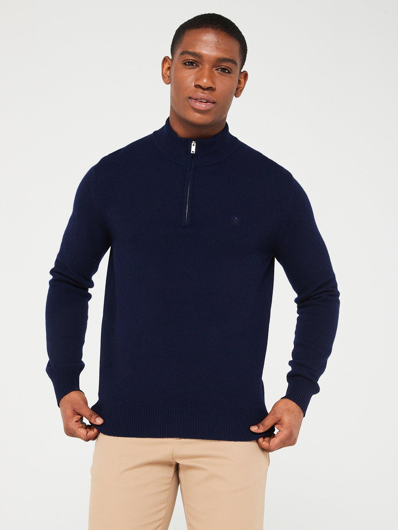 Hackett lambswool 2025 half zip jumper