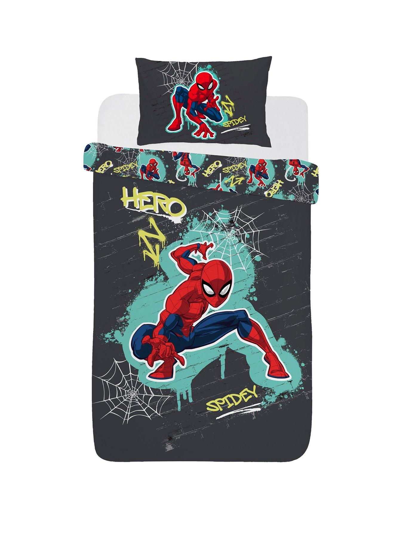 Image 2 of 3 of Spiderman Hero Single Duvet Cover Set - Multi