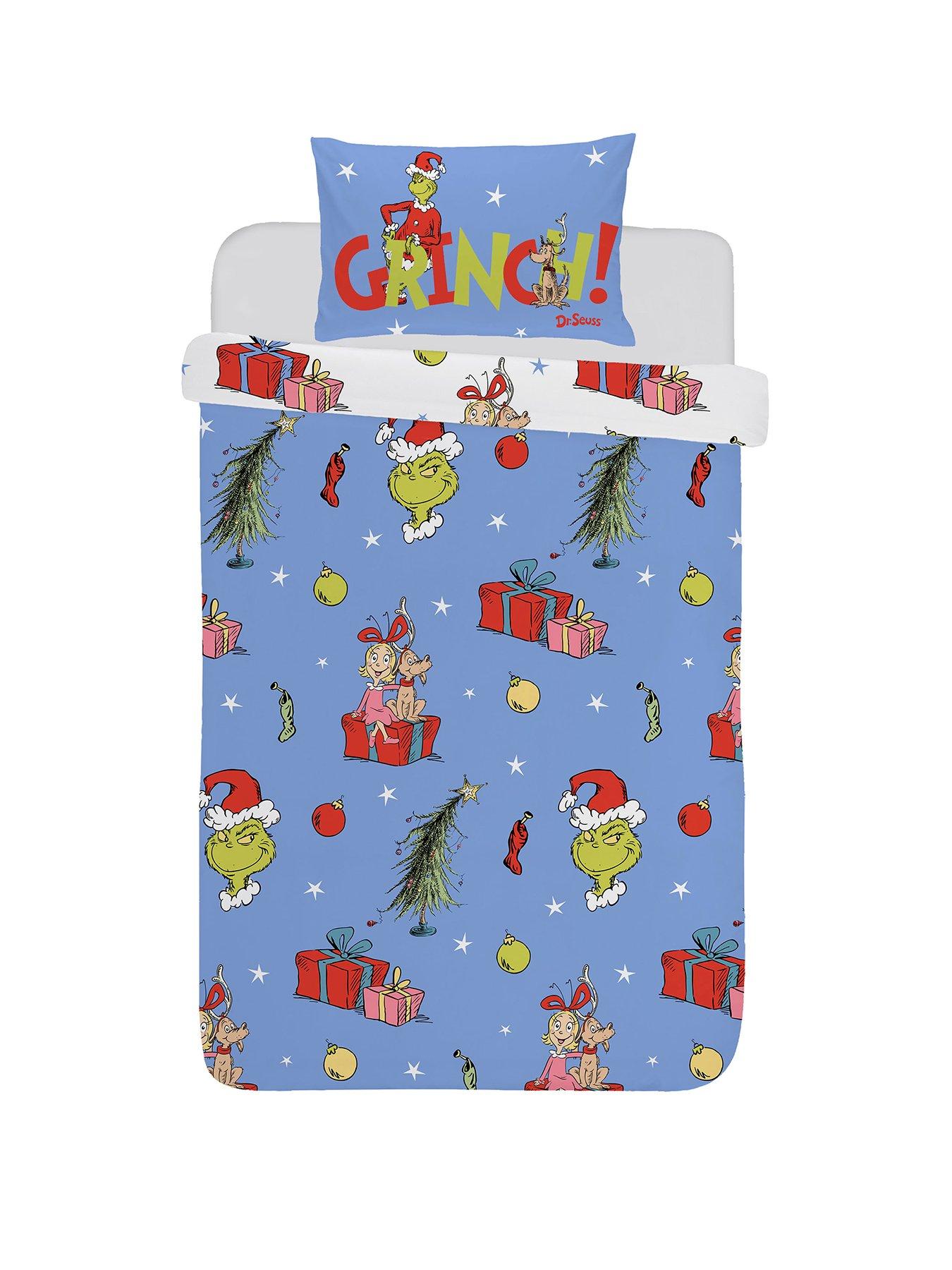 The Grinch Reversible Christmas Duvet Cover Set Multi