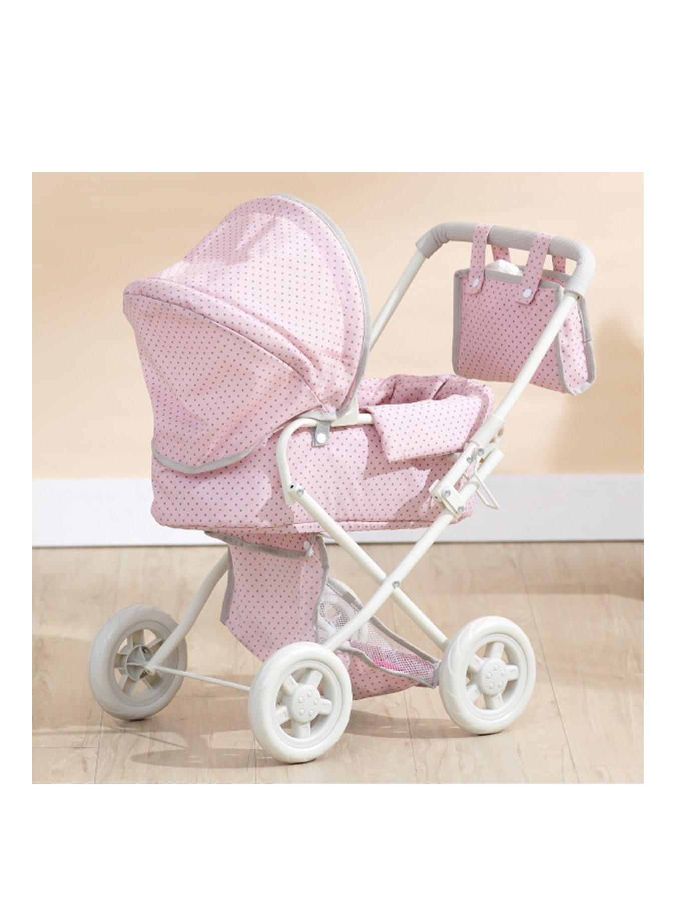 teamson-kids-olivias-little-world-polka-dots-princess-baby-doll-deluxe-stroller-pink-amp-grey