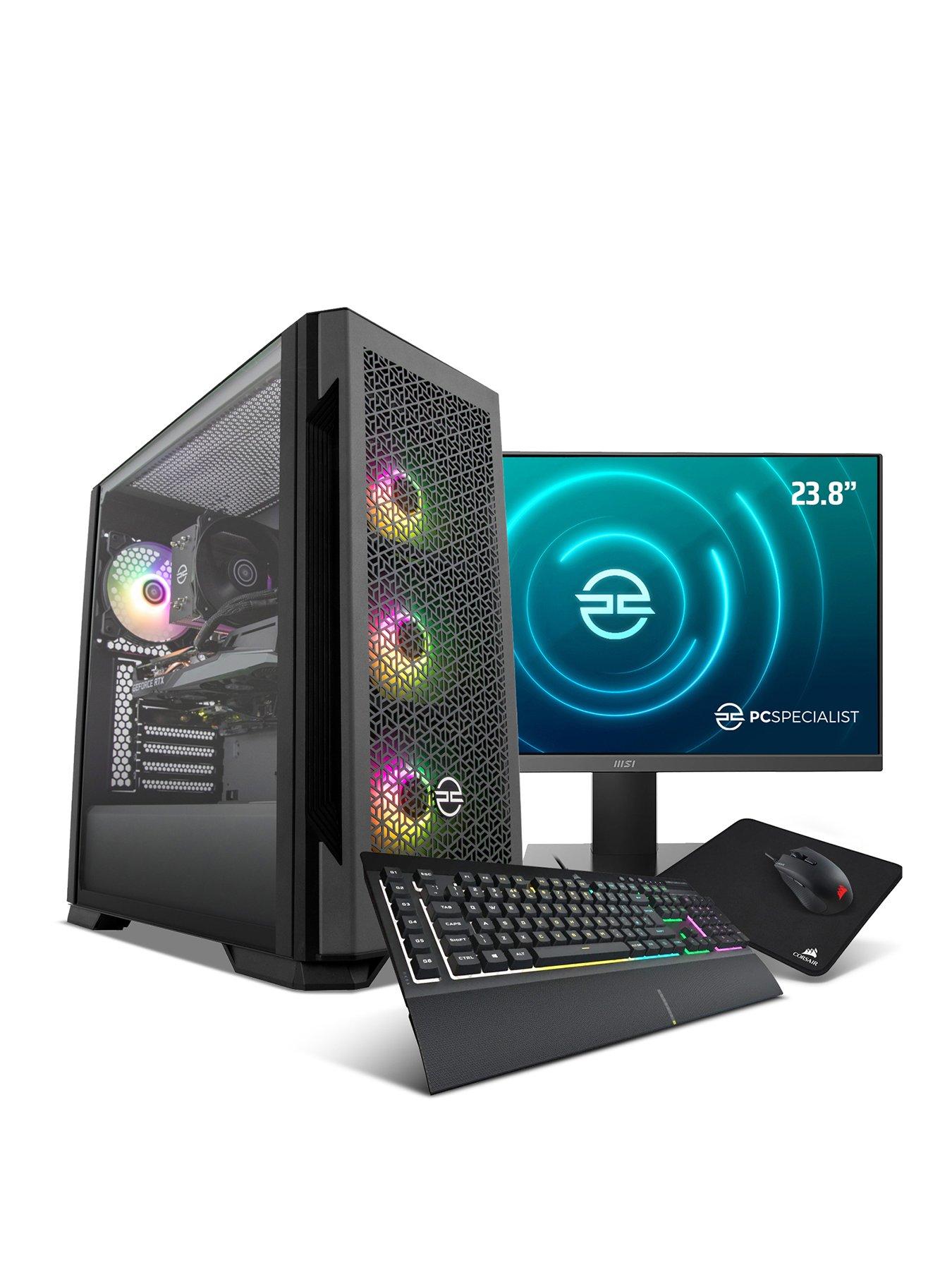 PCSpecialist Fusion R60 Gaming Desktop Bundle RTX 4060, AMD Ryzen 5