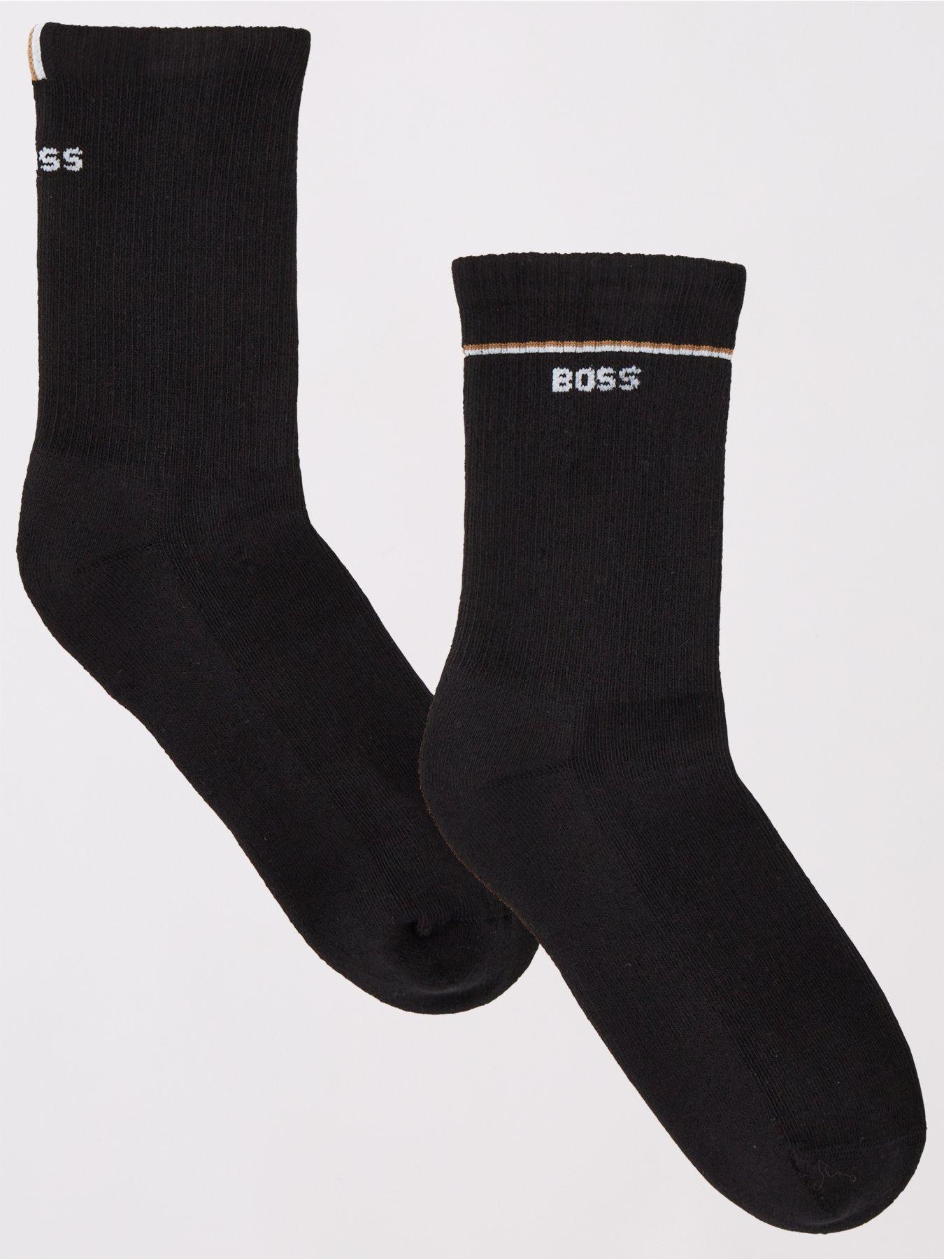 BOSS 2 Pack Iconic Logo Sock - Black