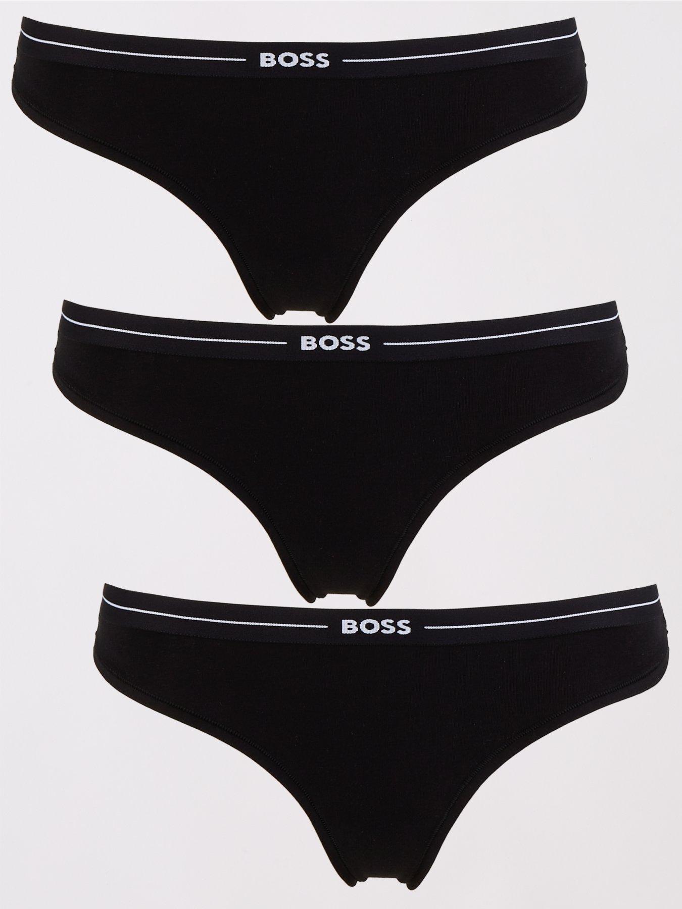 undefined 3 Pack Thong - Black