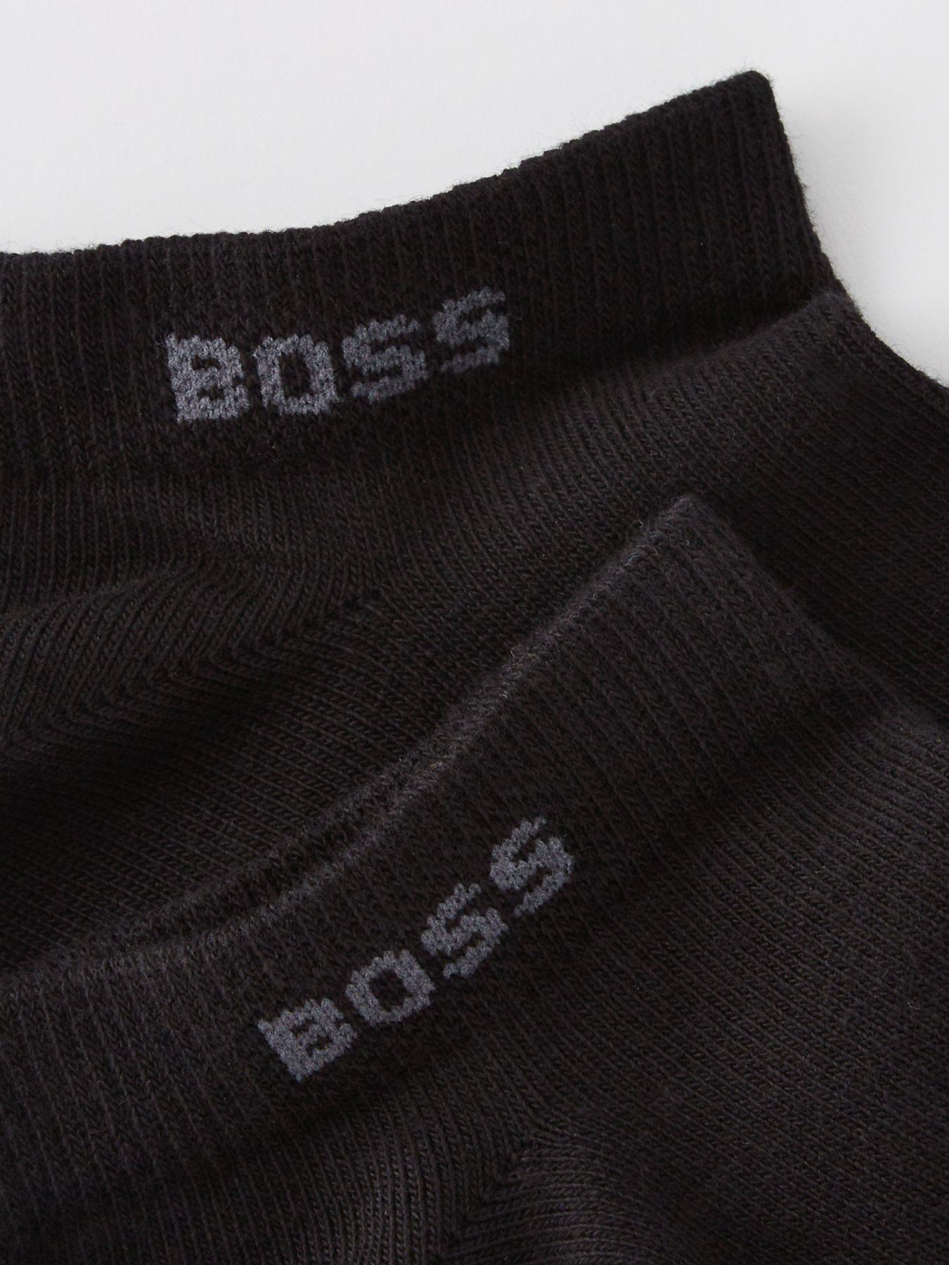 Image 2 of 2 of BOSS 5 Pack Logo Trainer Sock - Black