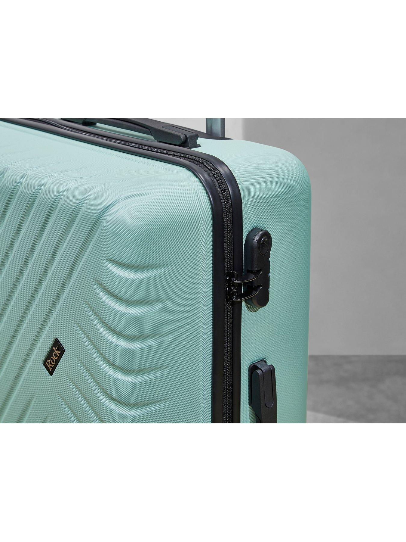  image of rock-luggage-santiago-hardshell-8-wheel-suitcase-3-piece-set