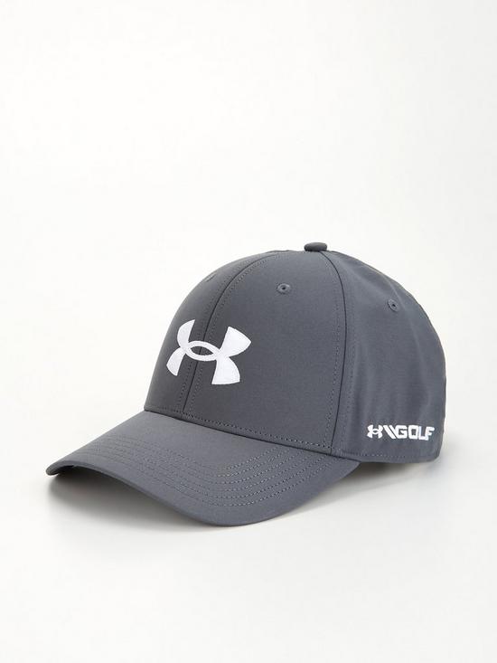 front image of under-armour-golf-96-hat-grey